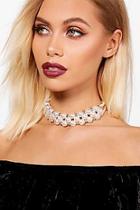 Boohoo Layla Layered Faux Pearl Choker