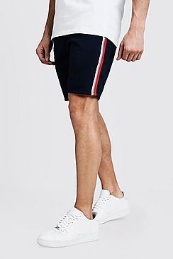 Boohoo Tape Detail Mid Length Tricot Short