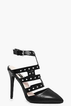 Boohoo Lottie Stud Caged Front Court