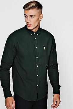 Boohoo Brushed Flannel Long Sleeve Shirt