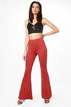 Boohoo Molly Jersey Flared Trousers