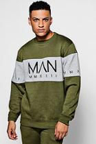 Boohoo Loose Fit Man Sweater In Colour Block