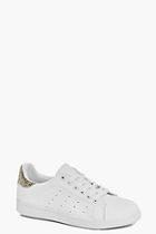 Boohoo Clara Glitter Back Lace Up Trainer