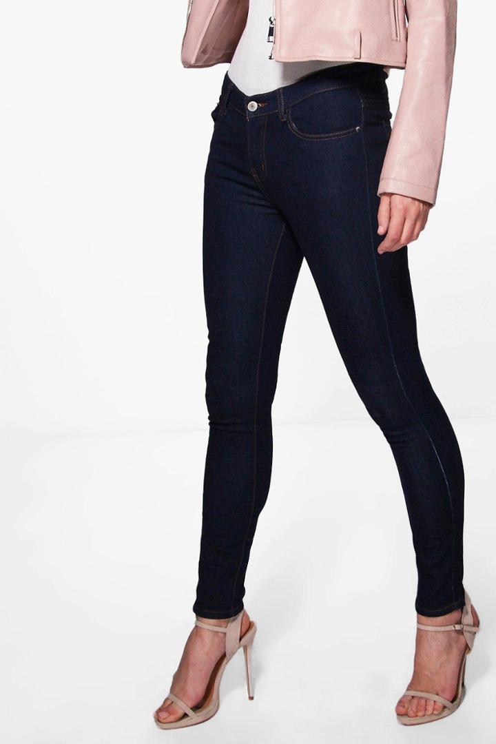 Boohoo Charlotte Skinny Jeans Navy