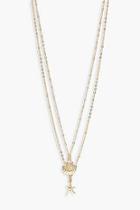 Boohoo Starfish & Shell Simple Layered Necklace