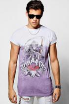 Boohoo Longline Man-archy Bleach T-shirt Multi