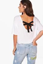 Boohoo Tiffany Tie Back Oversized T-shirt