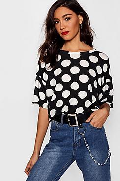 Boohoo Tall Polka Dot T-shirt