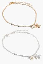 Boohoo Maria Charm Mixed Metal Necklace Pack Multi