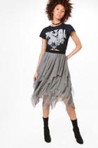 Boohoo Maya Boutique Layered Tulle Full Midi Skirt Dove