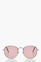 Boohoo Lucy Pastel Lens Retro Sunglasses
