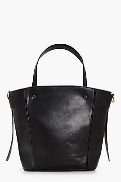 Boohoo Lauren Diagonal Zip Day Bag