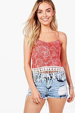 Boohoo Charlotte Tassel Hem Vest