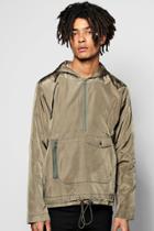 Boohoo Over The Head Utility Cagoule Khaki