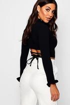 Boohoo Cut Out Strap Crop Top
