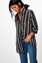 Boohoo Jacky Striped Oversized Shirt