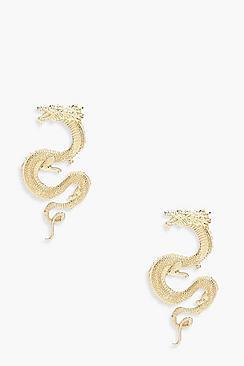 Boohoo Dragon Statement Earrings