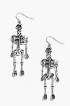 Boohoo Lizzie Halloween Skeleton Earrings