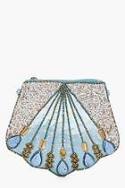 Boohoo Hope Boutique Shell Beaded Clutch