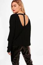 Boohoo Isla D-ring Strap Neck Choker Jumper
