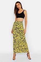 Boohoo Tall Leopard Print Maxi Skirt