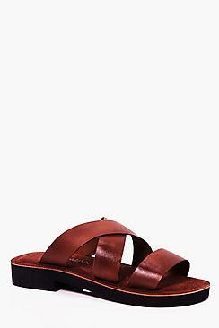 Boohoo Multistrap Leather Sandal