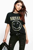 Boohoo Katie Nirvana Licence Print Band T-shirt