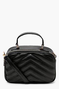 Boohoo Emma Quilted Handle Cross Body
