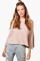 Boohoo Daisy Flare Sleeve Big Knit Jumper