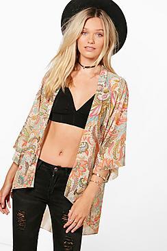 Boohoo Heather Printed Kimono