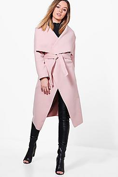 Boohoo Petite Alice Waterfall Shawl Coat