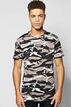 Boohoo Camo Tee With Contrast Text Print
