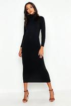 Boohoo Tall Soft Knit Roll Neck Jumper Dress