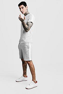Boohoo T-shirt & Short Set With Side Panels