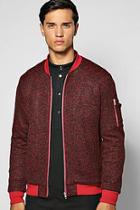 Boohoo Smart Flecked Ma1 Bomber With Sleeve Zip