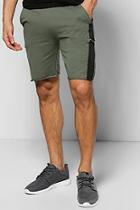 Boohoo Jersey Shorts With Raw Edge And Side Taping