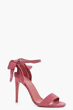 Boohoo Lily Bow Back 2 Part Heels