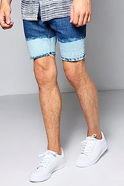 Boohoo Mid Blue Skinny Fit Denim Shorts
