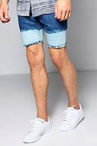 Boohoo Mid Blue Skinny Fit Denim Shorts