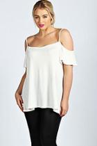 Boohoo Plus Amy Frill Sleeve Swing Top