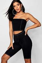 Boohoo Tamara Top Stitch Cycling Shorts