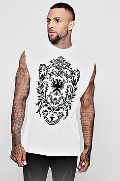 Boohoo Baroque Flock Design Tank