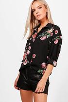 Boohoo Petite Rebecca Floral Woven Shirt
