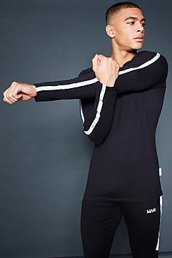 Boohoo Active Long Sleeve T-shirt With Reflective Piping