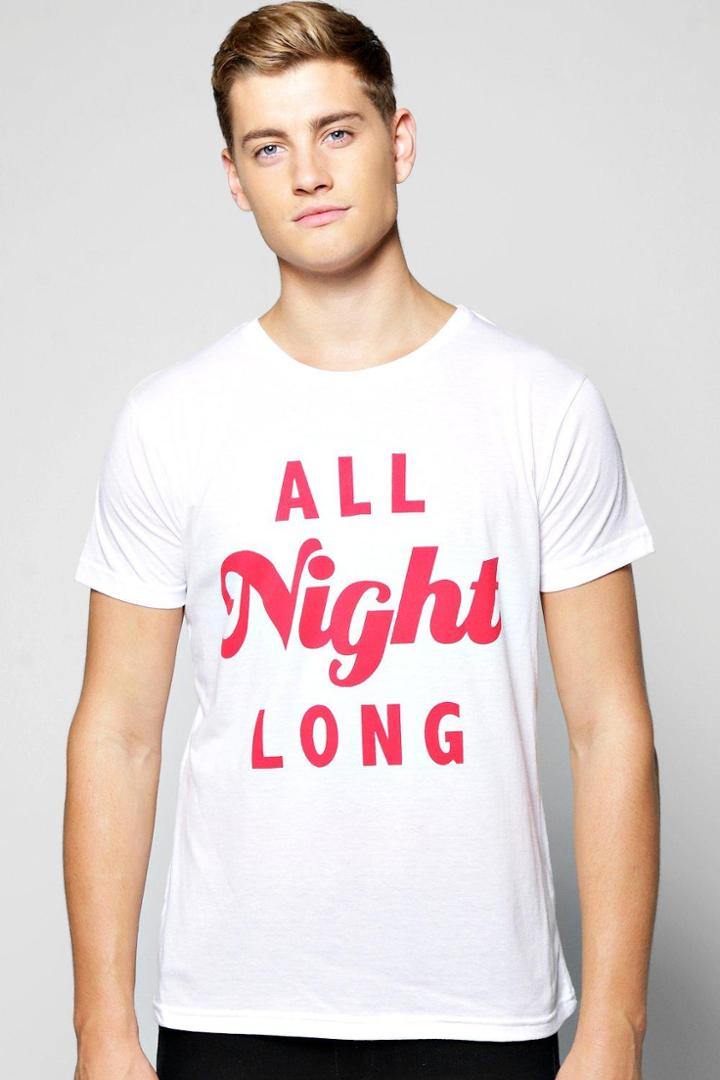 Boohoo All Night Long Short Sleeve T-shirt White