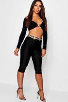 Boohoo Disco Cropped Leggings