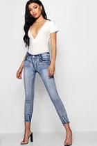 Boohoo Jodie High Rise Bleach Wash Skinny Jeans
