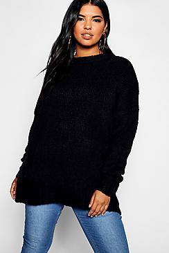 Boohoo Plus Oversized Knit Boyfriend Jumper