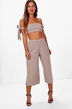 Boohoo Petite Tie Bandeau & Culotte Co-ord