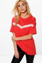 Boohoo Nina Trim Detail T-shirt Red